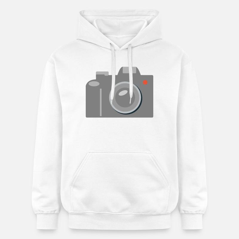 Icône de caméra Gris graphique - Sweat à capuche Softstyle® Gildan Unisexe - blanc
