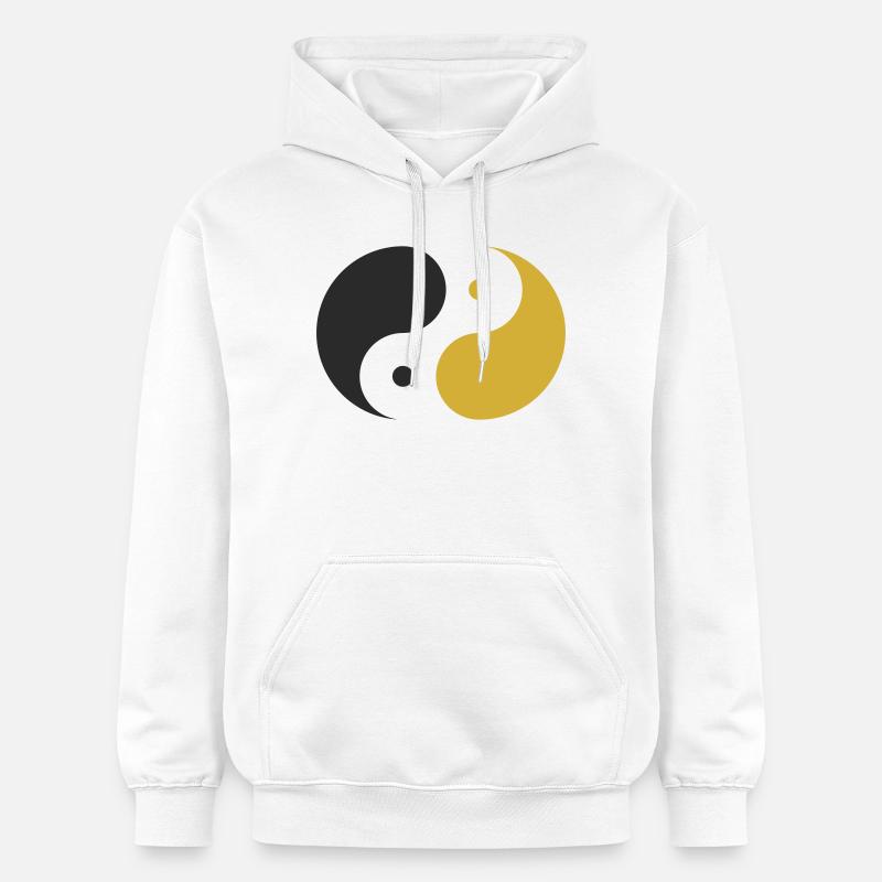 Yin et Yang - Sweat à capuche Softstyle® Gildan Unisexe - blanc