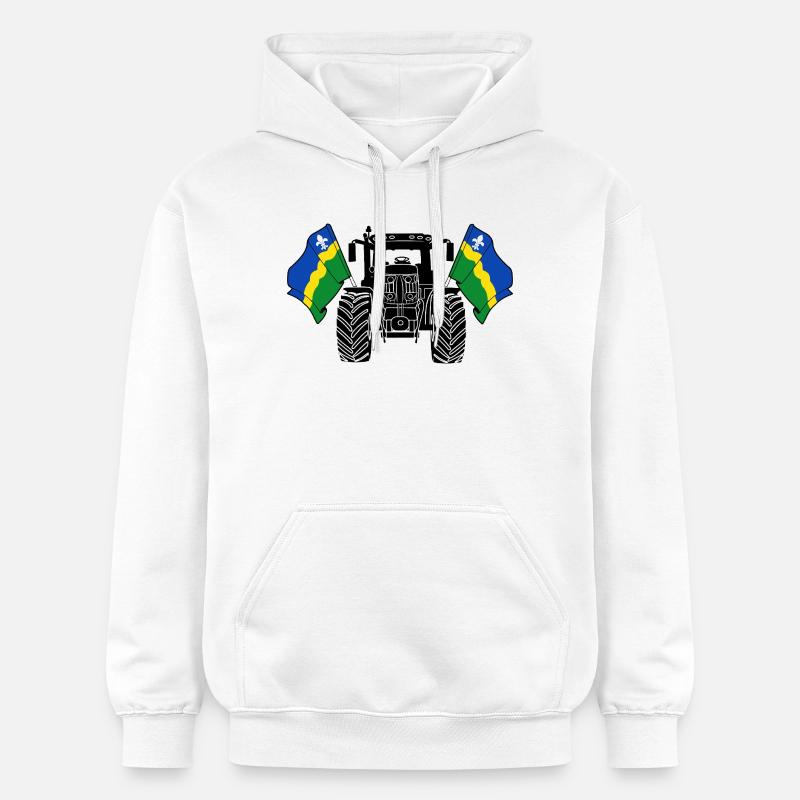 Flevoland_Tractor_Pride - Sweat à capuche Softstyle® Gildan Unisexe - blanc
