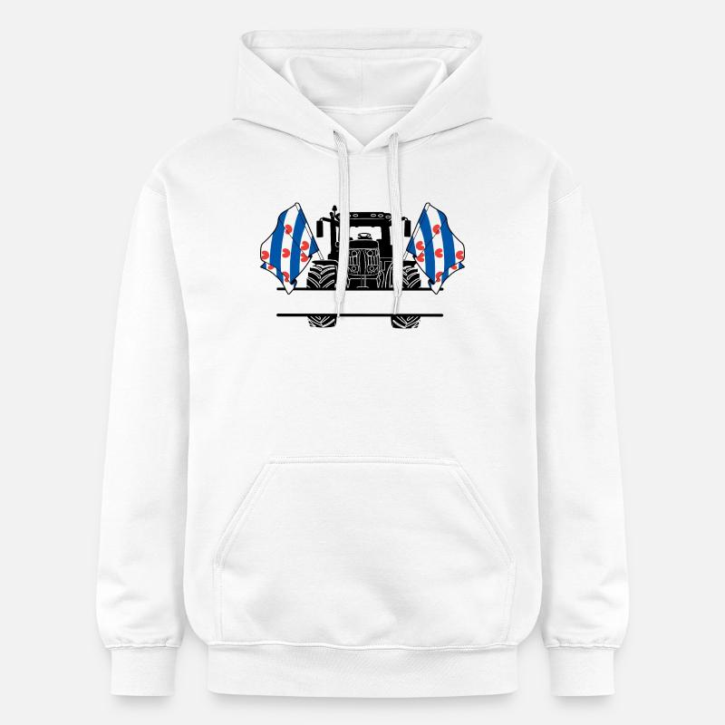 Friesland_Tractor_Custom_Edition - Sweat à capuche Softstyle® Gildan Unisexe - blanc