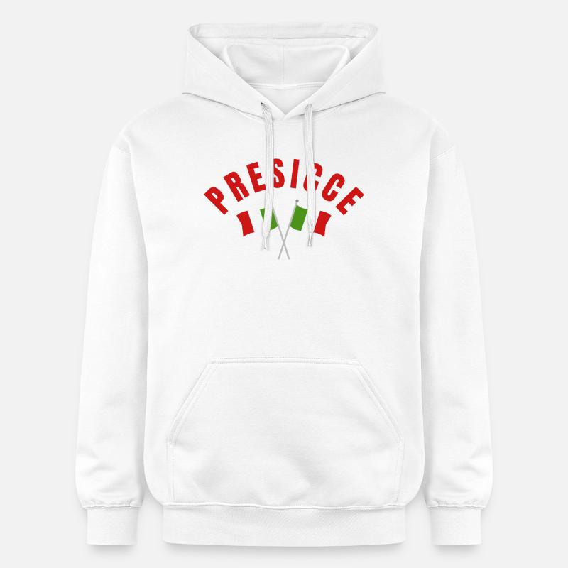 Presicce a traversé les drapeaux italiens - Sweat à capuche Softstyle® Gildan Unisexe - blanc