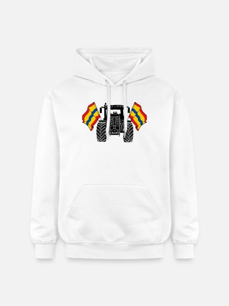 Overijssel_Tractor_Pride - Gildan Unisex Softstyle® Midweight Hoodie - white