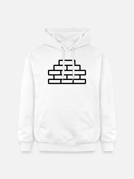 brick - Gildan Unisex Softstyle® Midweight Hoodie - white