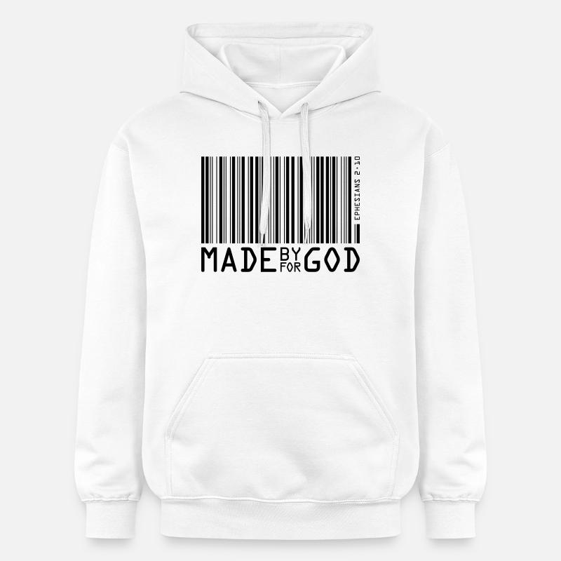 Créé par Dieu - Sweat à capuche Softstyle® Gildan Unisexe - blanc
