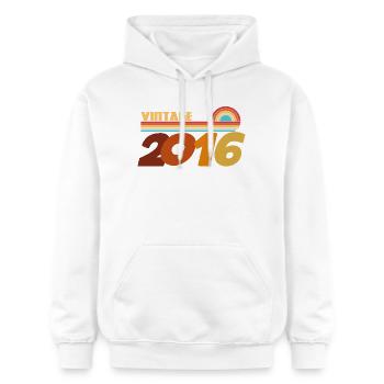 10 Years 2016 Rock Style T-Shirt - Gildan Unisex Softstyle® Midweight Hoodie - white - Front - Liana (172cm) & Jaron (178cm)