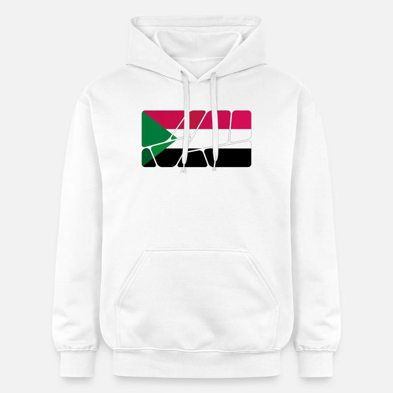 Le Soudan comme drapeau - Sweat à capuche Softstyle® Gildan Unisexe - blanc