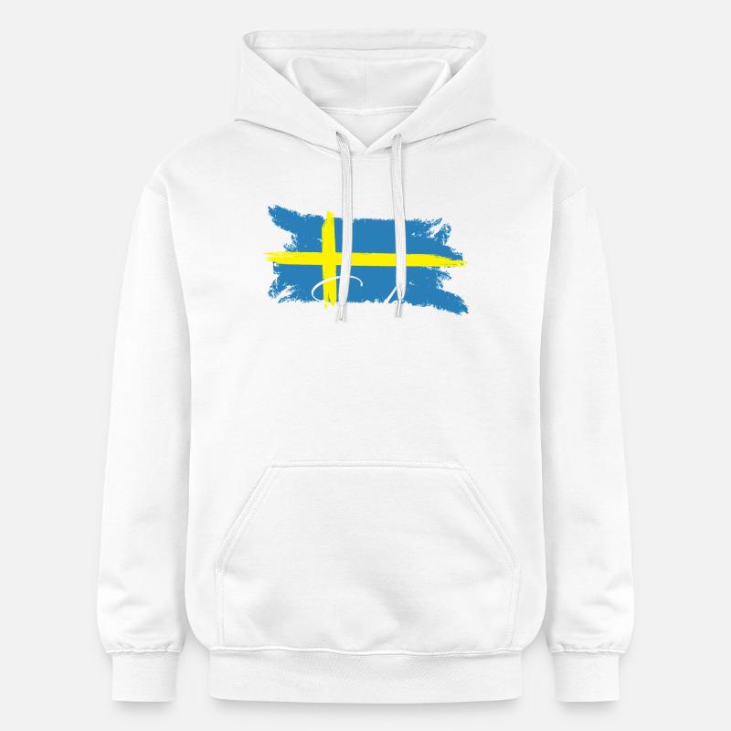 Suède, Scandinavie - Sweat à capuche Softstyle® Gildan Unisexe - blanc