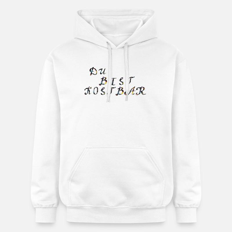 Tu es précieux - Sweat à capuche Softstyle® Gildan Unisexe - blanc