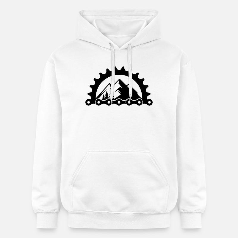 VTT Vélo – Logo du plateau - Sweat à capuche Softstyle® Gildan Unisexe - blanc