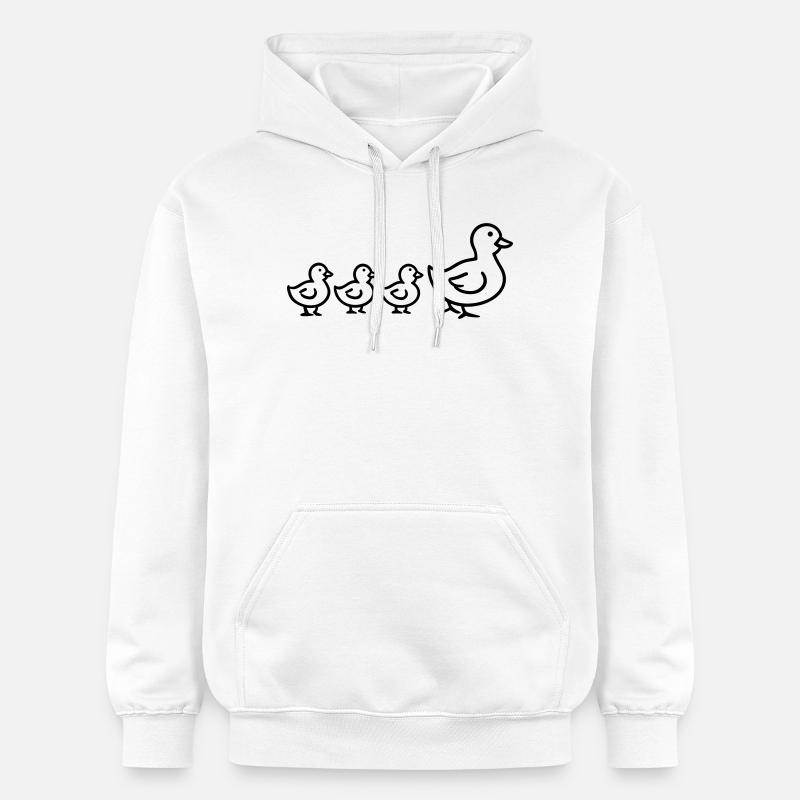 famille canard - Sweat à capuche Softstyle® Gildan Unisexe - blanc