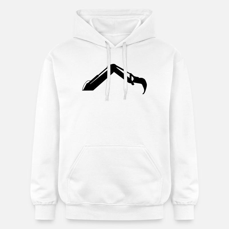 Baggerarm – Grabekraft - Gildan Unisex Softstyle® Midweight Hoodie - Weiß