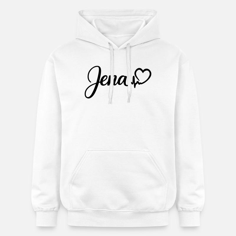 Jena Heartbeat - Sweat à capuche Softstyle® Gildan Unisexe - blanc