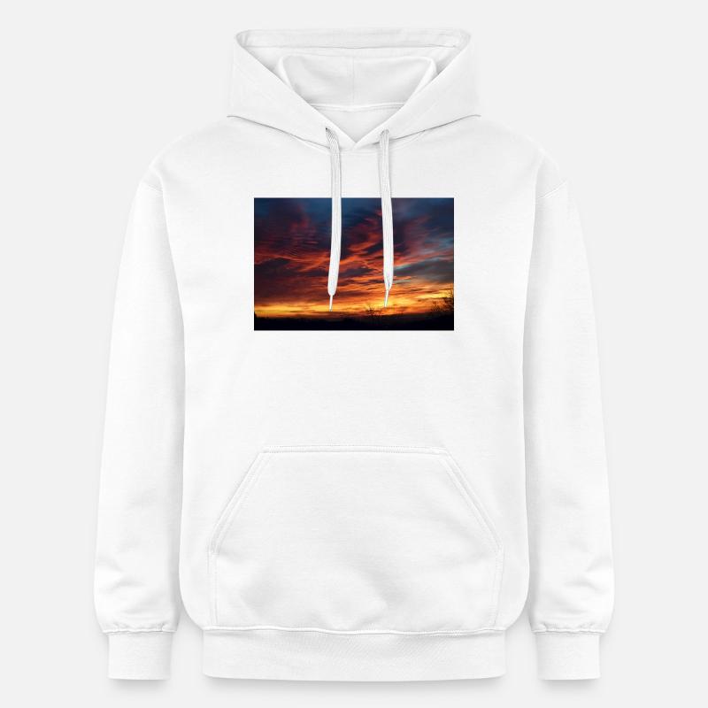 Sunset magic in the evening - Gildan Unisex Softstyle® Midweight Hoodie - white