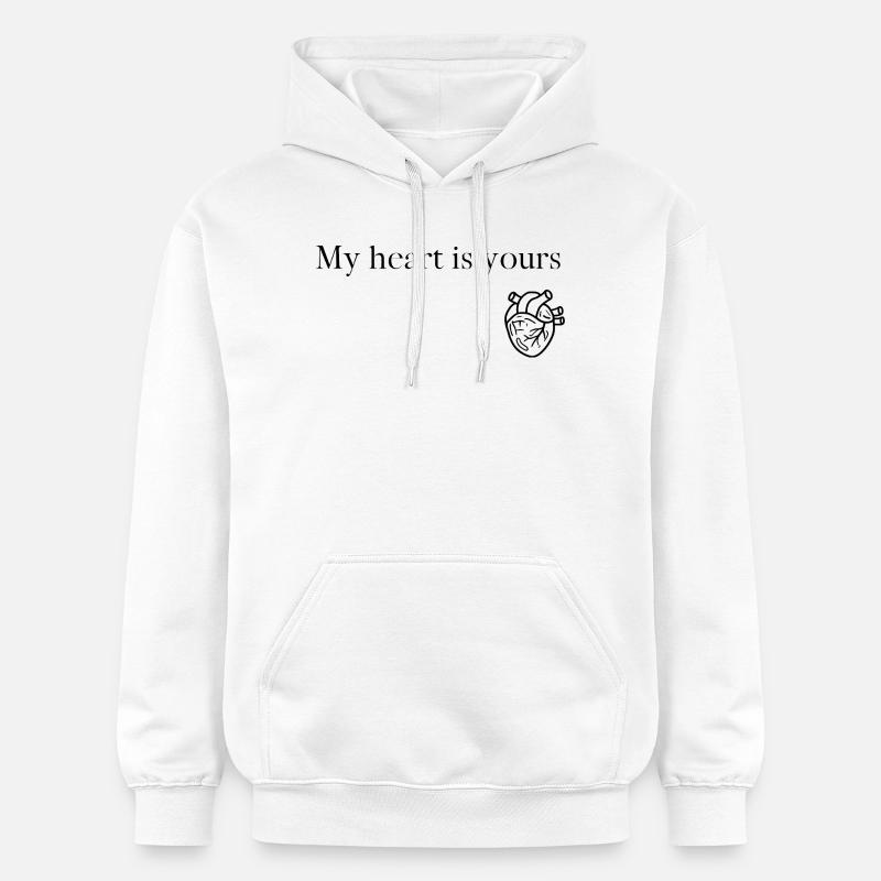 Cœur - Sweat à capuche Softstyle® Gildan Unisexe - blanc
