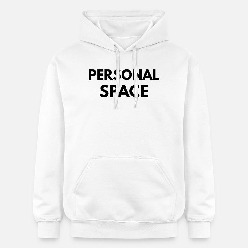Personal Space Minimal Quote Design - Sweat à capuche Softstyle® Gildan Unisexe - blanc