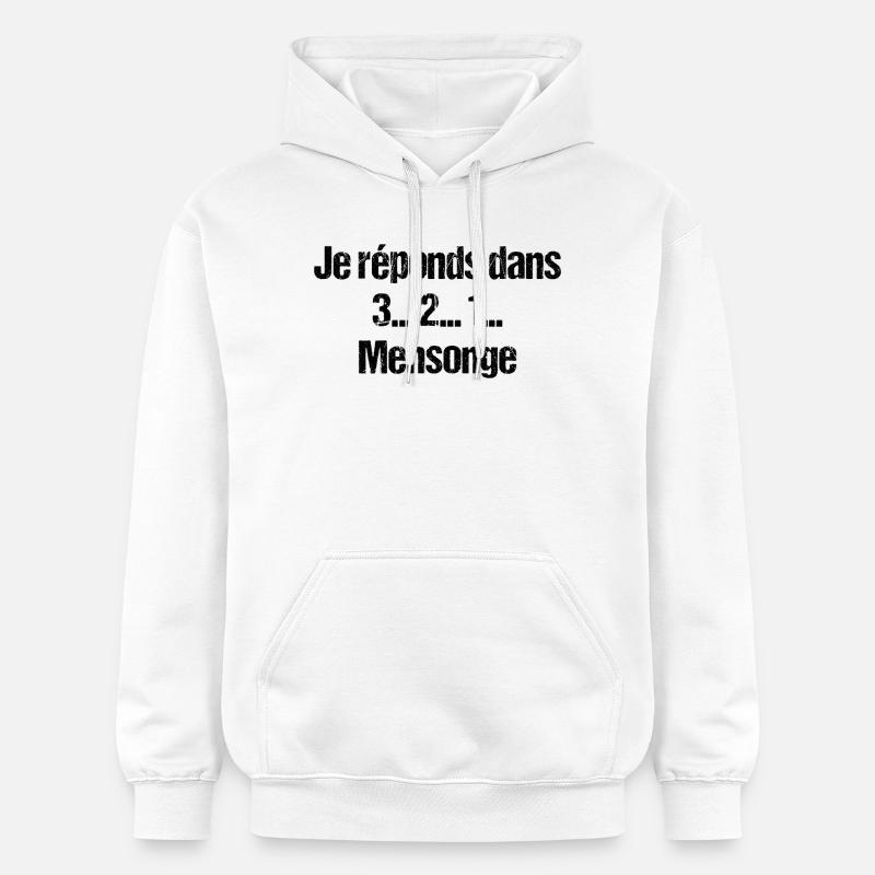 123 mensonges - Sweat à capuche Softstyle® Gildan Unisexe - blanc
