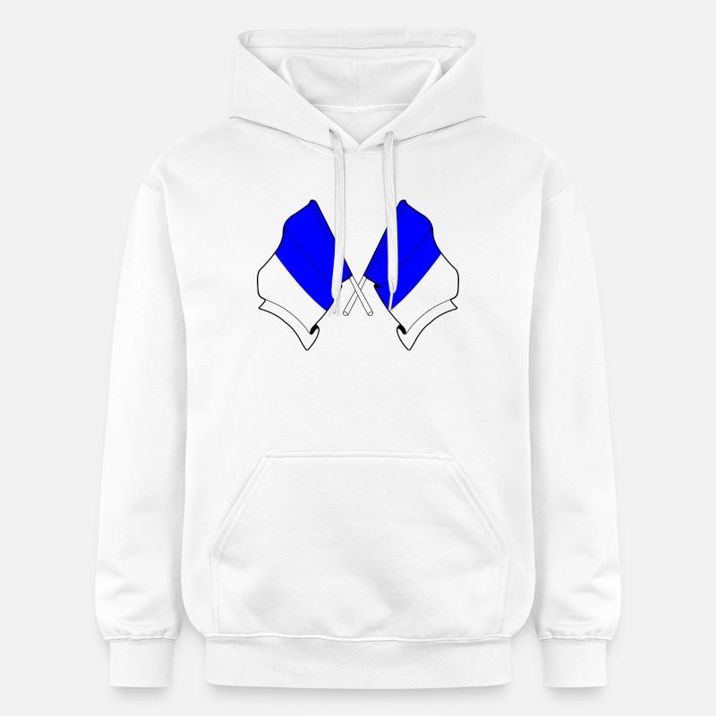 Spa Twin Flags - Sweat à capuche Softstyle® Gildan Unisexe - blanc