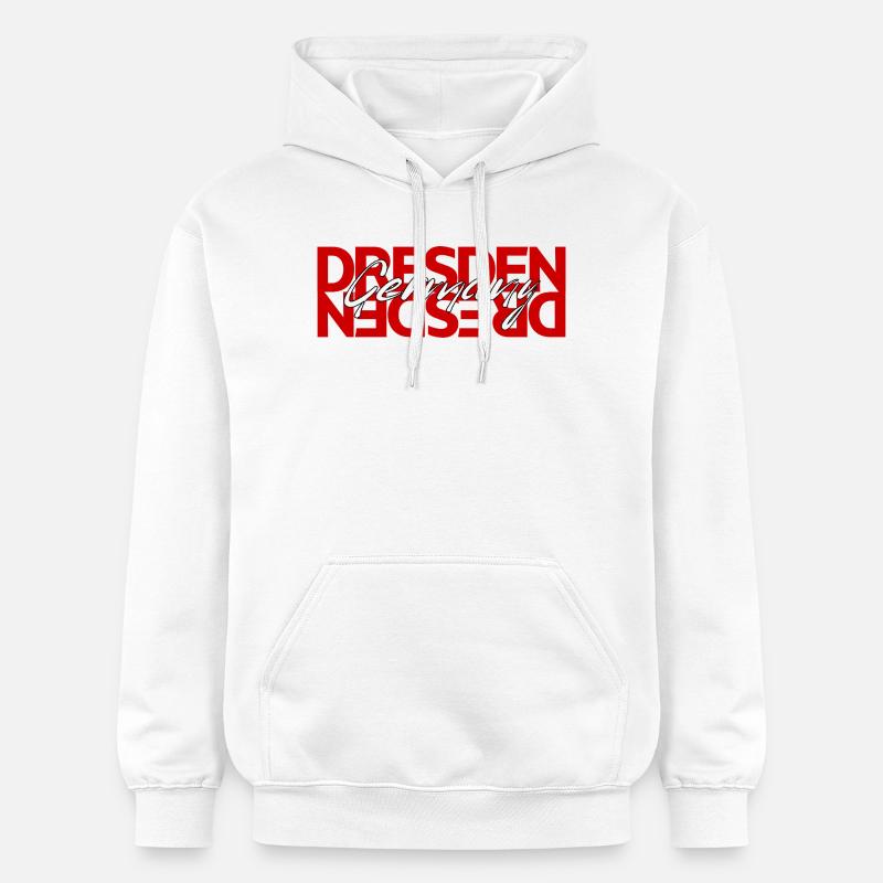 Dresde, Allemagne - Sweat à capuche Softstyle® Gildan Unisexe - blanc