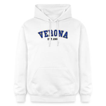 Vérone fondée en 2006 - Sweat à capuche Softstyle® Gildan Unisexe - blanc - Devant - Liana (172cm) & Jaron (178cm)
