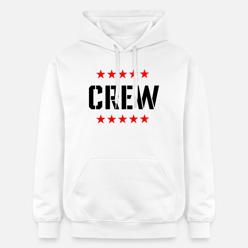 Crew mit Sterne - Gildan Unisex Softstyle® Midweight Hoodie - Weiß