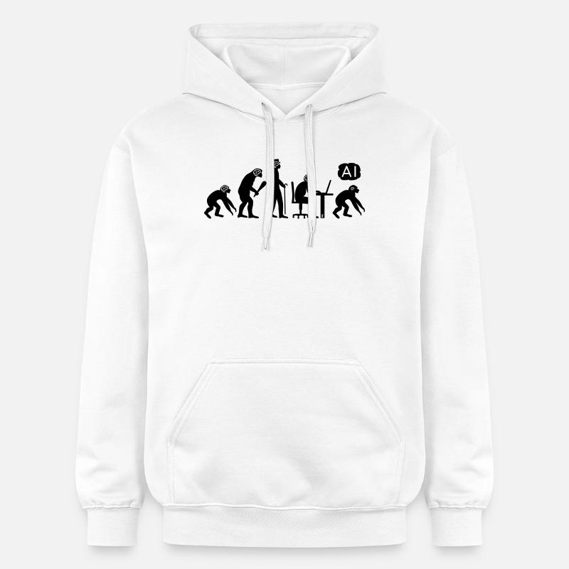 AI-volution - Gildan Unisex Softstyle® Midweight Hoodie - Weiß