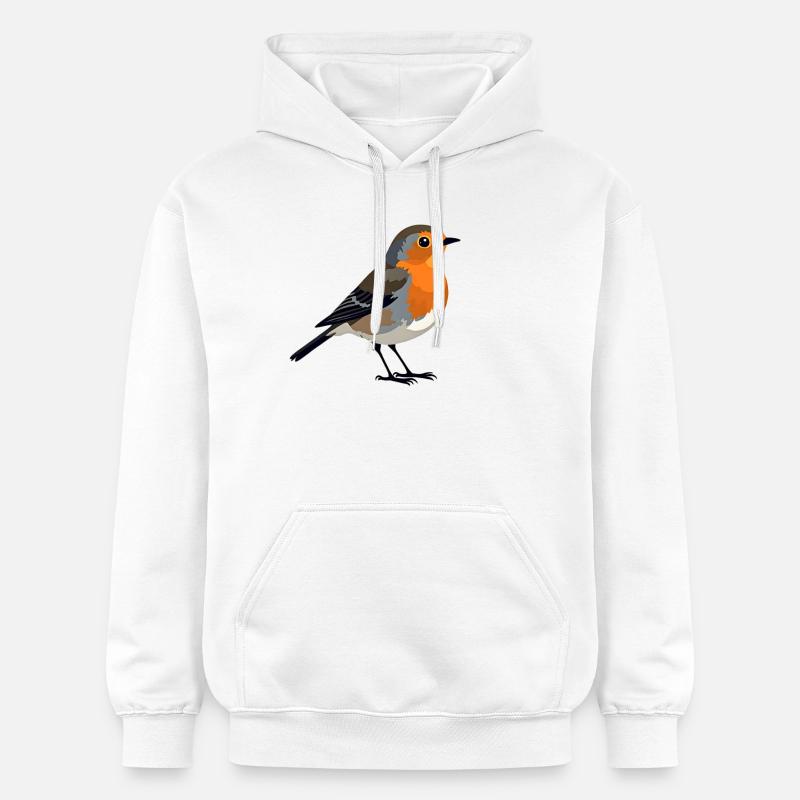 rouge-gorge - Sweat à capuche Softstyle® Gildan Unisexe - blanc