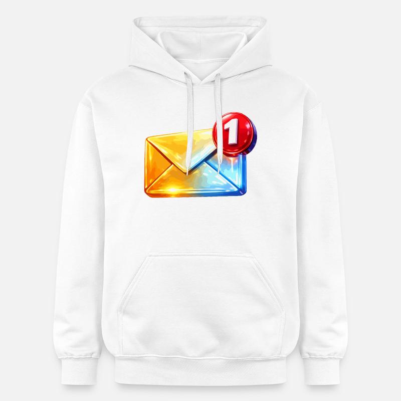 Erste Abzeichen-E-Mail - Gildan Unisex Softstyle® Midweight Hoodie - Weiß