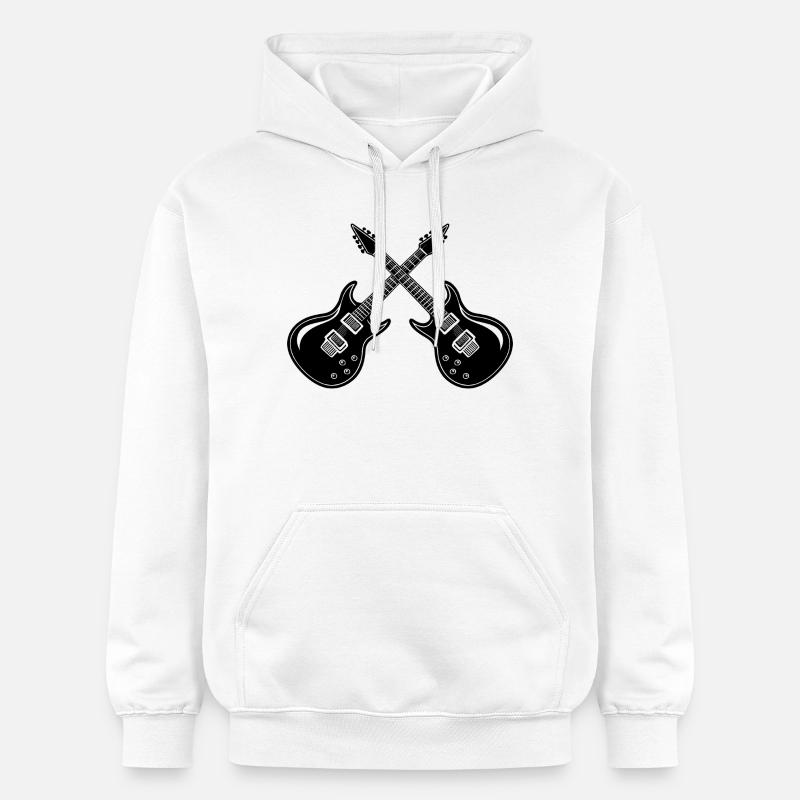 Guitare électrique - Sweat à capuche Softstyle® Gildan Unisexe - blanc
