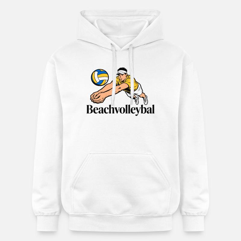 Beach-volley-ball - Sweat à capuche Softstyle® Gildan Unisexe - blanc