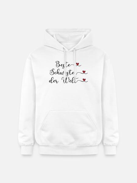 Beste Schwester der Welt - Gildan Unisex Softstyle® Midweight Hoodie - Weiß