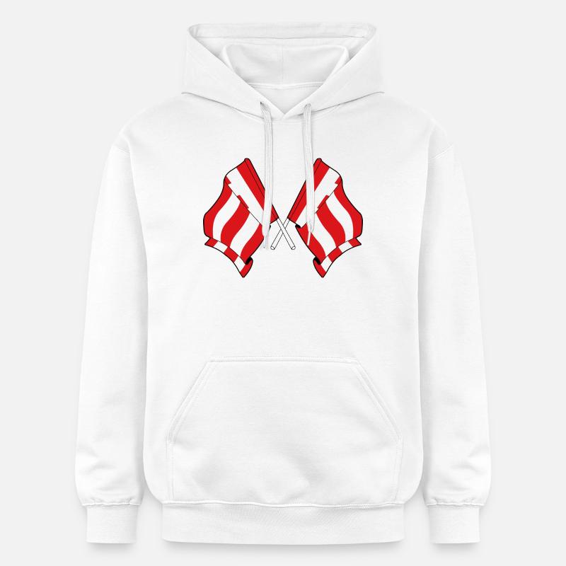Drapeaux jumeaux d’Eindhoven - Sweat à capuche Softstyle® Gildan Unisexe - blanc