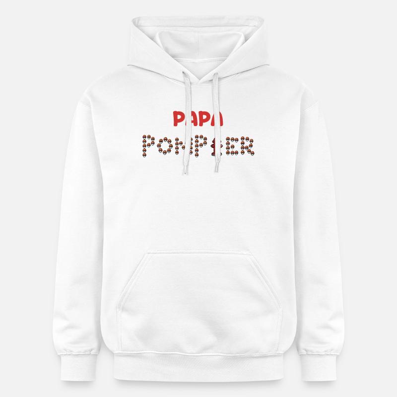 Papa_pompier - Sweat à capuche Softstyle® Gildan Unisexe - blanc