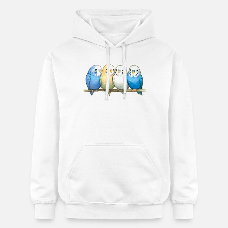 Perruches ondulées - Sweat à capuche Softstyle® Gildan Unisexe - blanc