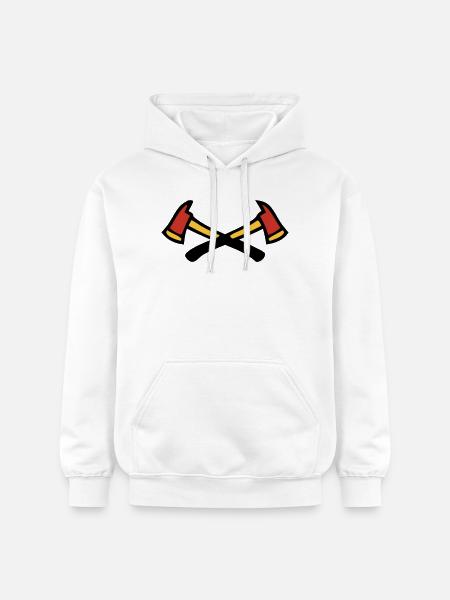 Logo des pompiers croisés - Sweat à capuche Softstyle® Gildan Unisexe - blanc