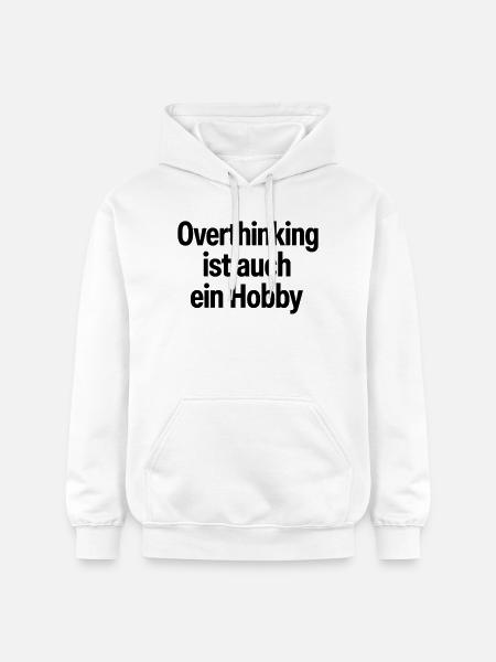 Overthinking ist auch ein Hobby - Gildan Unisex Softstyle® Midweight Hoodie - Weiß