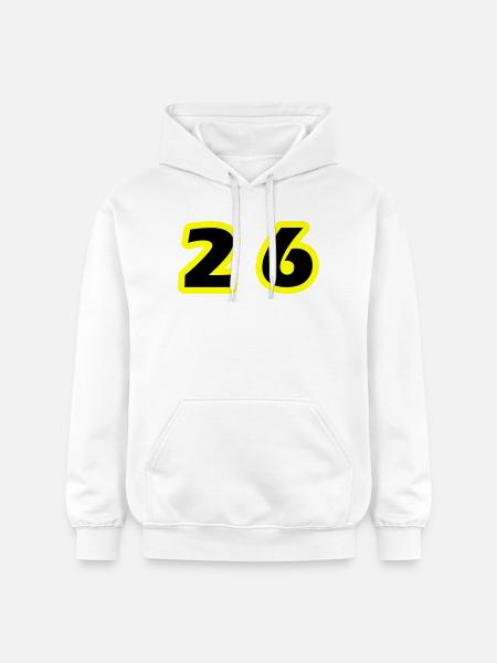 26 Number symbol - Gildan Unisex Softstyle® Midweight Hoodie - white