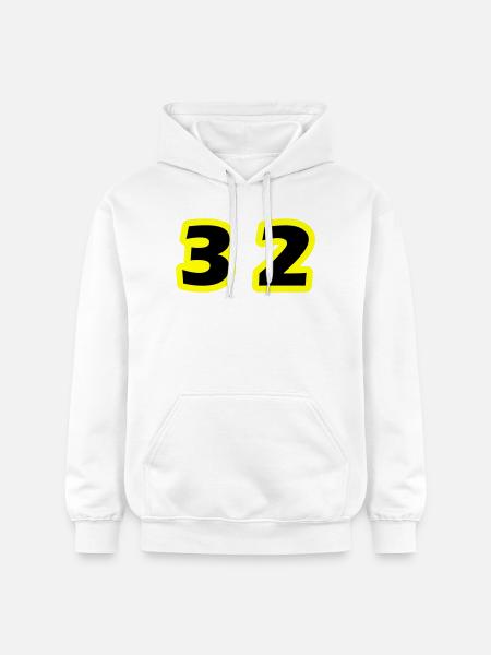 32 Number Symbol - Gildan Unisex Softstyle® Midweight Hoodie - white