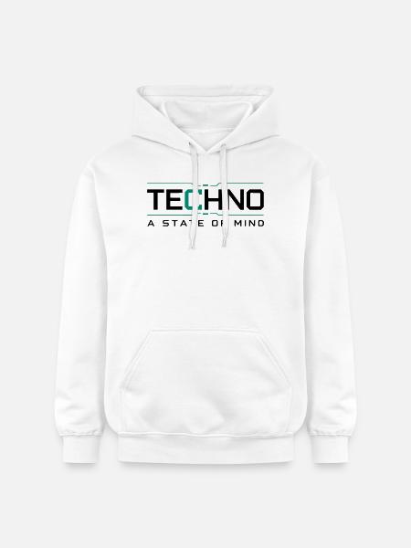Techno - A State of Mind - Gildan Unisex Softstyle® Midweight Hoodie - white