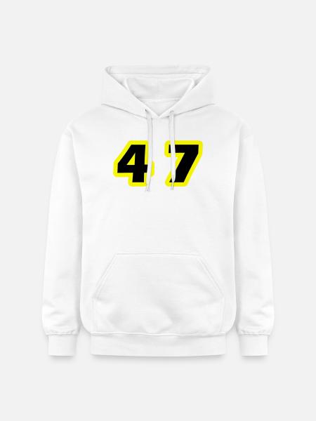 47 Symbole numérique - Sweat à capuche Softstyle® Gildan Unisexe - blanc