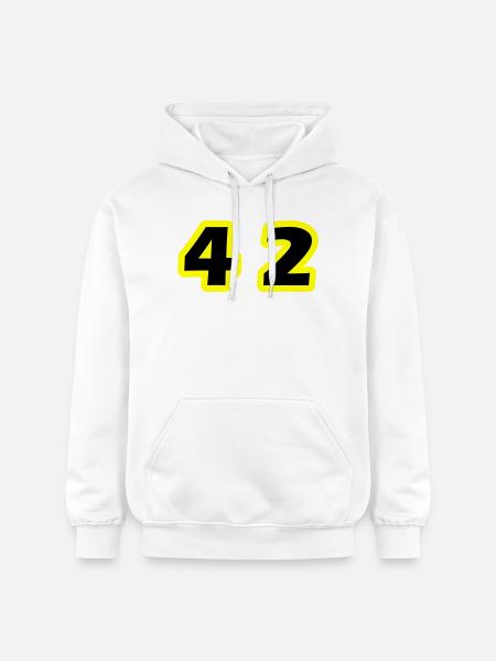 42 Number Symbol - Gildan Unisex Softstyle® Midweight Hoodie - white