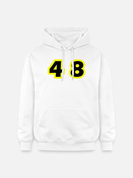 48 Symbole numérique - Sweat à capuche Softstyle® Gildan Unisexe - blanc