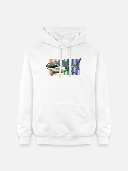 Walhai-Rhincodon-Typus - Gildan Unisex Softstyle® Midweight Hoodie - Weiß