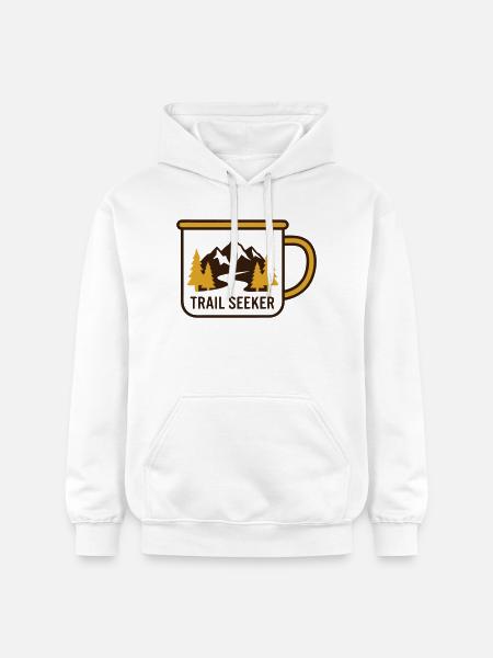 Berge Tasse Wander Logo - Gildan Unisex Softstyle® Midweight Hoodie - Weiß