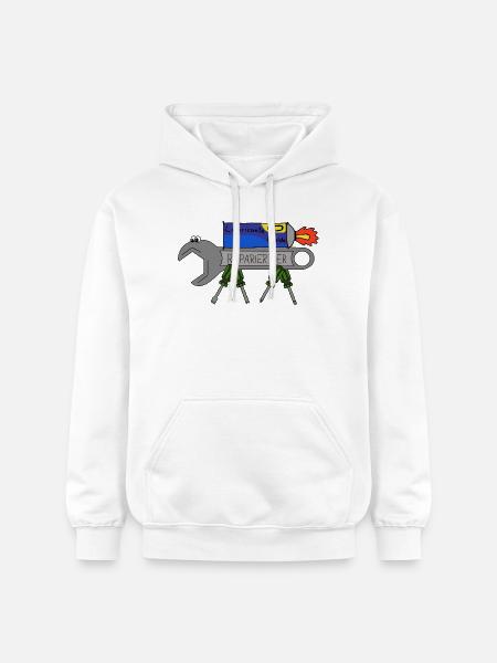 ReparierTier mit LubriFast - Gildan Unisex Softstyle® Midweight Hoodie - Weiß