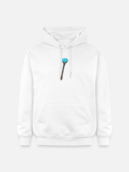 Magischer Kristallstab Blau - Gildan Unisex Softstyle® Midweight Hoodie - Weiß