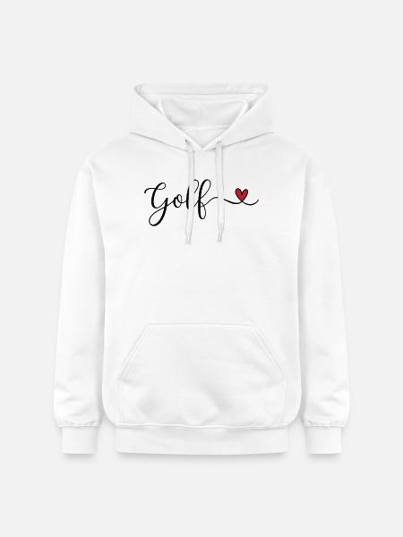 Golf Design mit Herz - Gildan Unisex Softstyle® Midweight Hoodie - Weiß