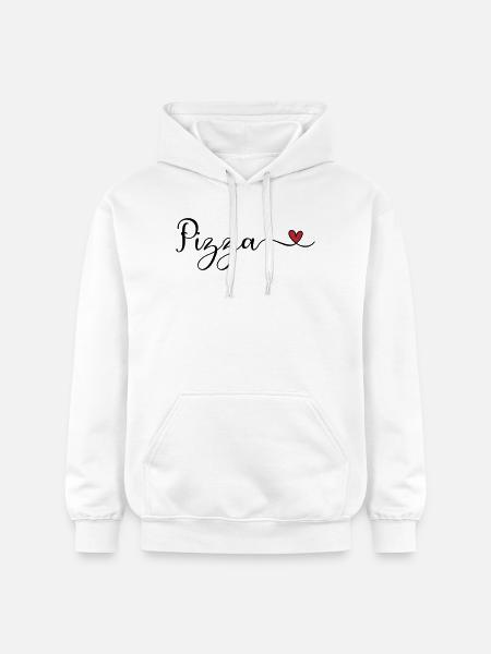 Pizza Heart - Gildan Unisex Softstyle® Midweight Hoodie - Weiß