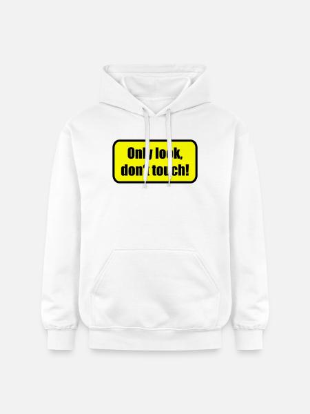 Only look dont touch | berühren | Touch - Gildan Unisex Softstyle® Midweight Hoodie - white