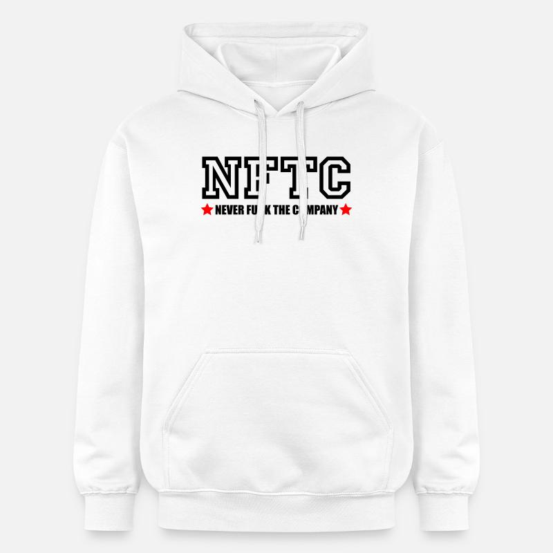 NEVER FUCK THE COMPANY | NFTC - Sweat à capuche Softstyle® Gildan Unisexe - blanc