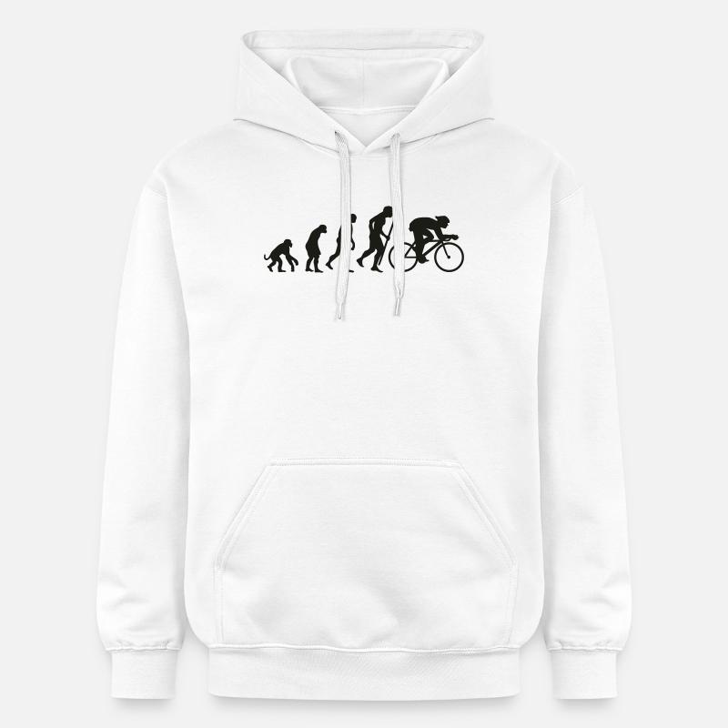 Evolution du cyclisme - Sweat à capuche Softstyle® Gildan Unisexe - blanc